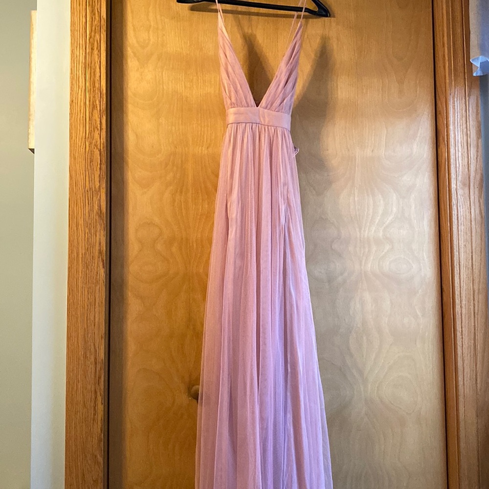 Blush pink bridesmaid dress